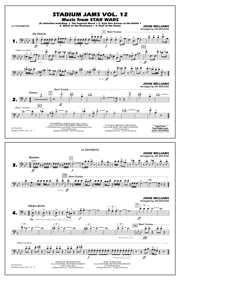 Stadium Jams Volume 12 (Star Wars) - 1st Trombone