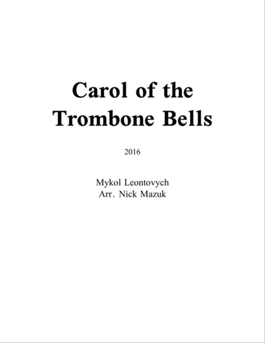 Carol of the Trombone Bells