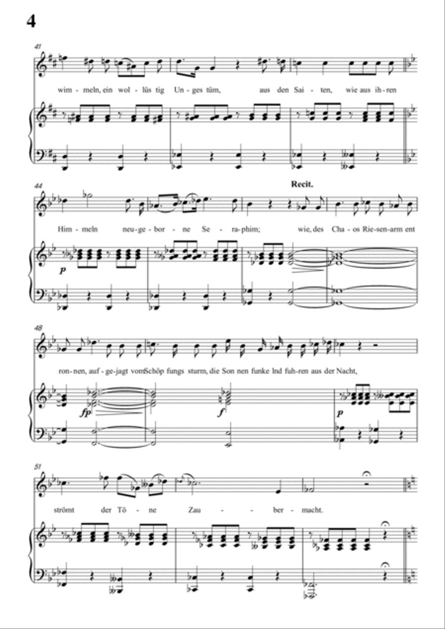 Schubert-Laura am Klavier(Laura at the Piano),D.388 in D for Vocal and Pno Voice scores gallery preview page 5