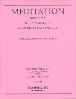 Book cover for Meditation from the Opera "Thais"