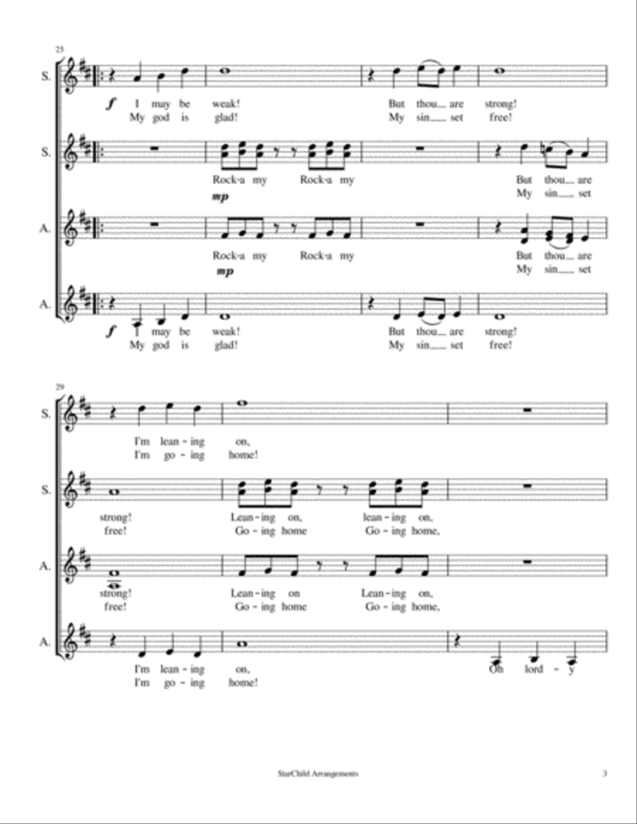 Rock a My Soul Rock a My Soul SSA scores gallery preview page 3