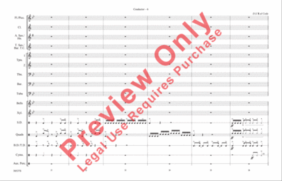 Finale (Don't Feed the Plants) Marching Band scores gallery preview page 7