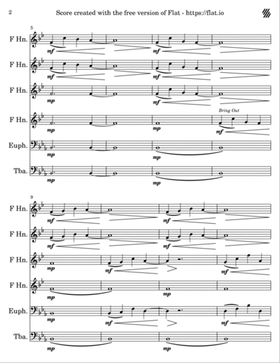 Beyond The Clouds Beyond The Clouds Brass Ensemble scores gallery preview page 2