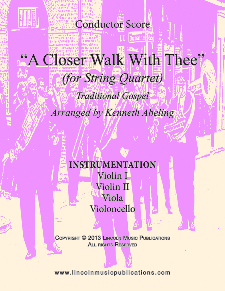 A Closer Walk With Thee (for String Quartet) String Quartet scores gallery preview page 1