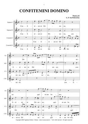 CONFITEMINI DOMINO - Mottetto for SSAA (or TTBB) Choir