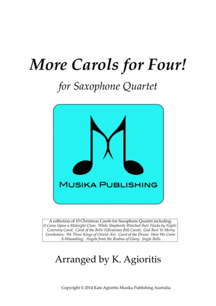 More Carols for Four! - for Saxophone Quartet image number null