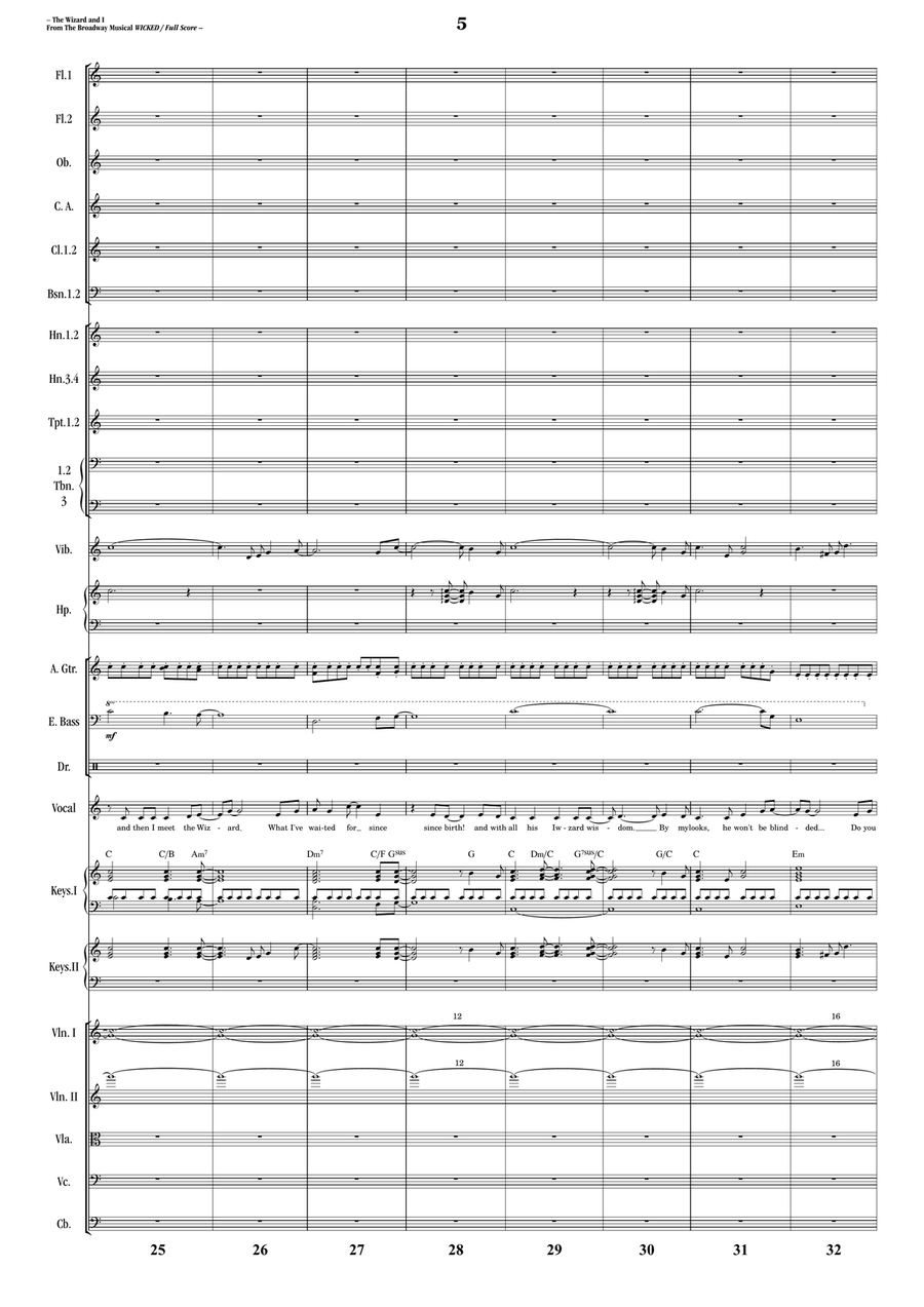 The Wizard And I Full Orchestra scores gallery preview page 5