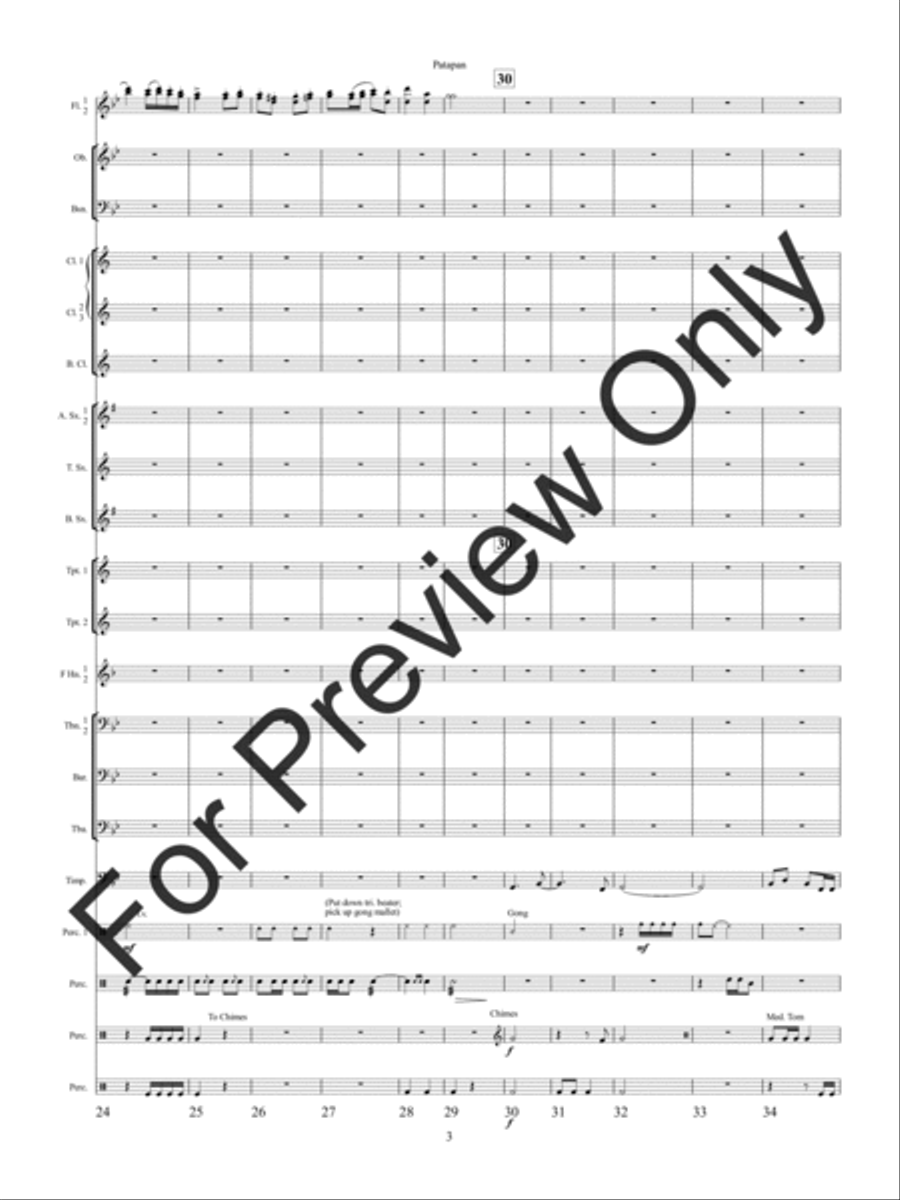 Patapan (Score) Concert Band scores gallery preview page 6