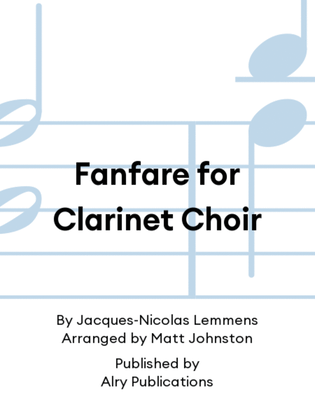 Book cover for Fanfare for Clarinet Choir