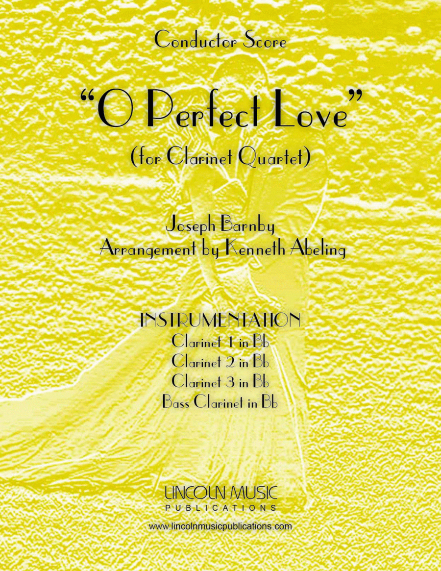 Barnby - O Perfect Love (for Clarinet Quartet) Clarinet Quartet scores gallery preview page 1