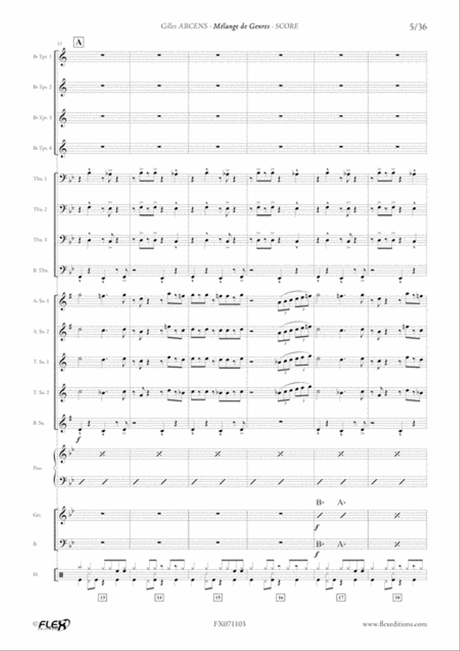 Melange de Genres Big Band scores gallery preview page 5