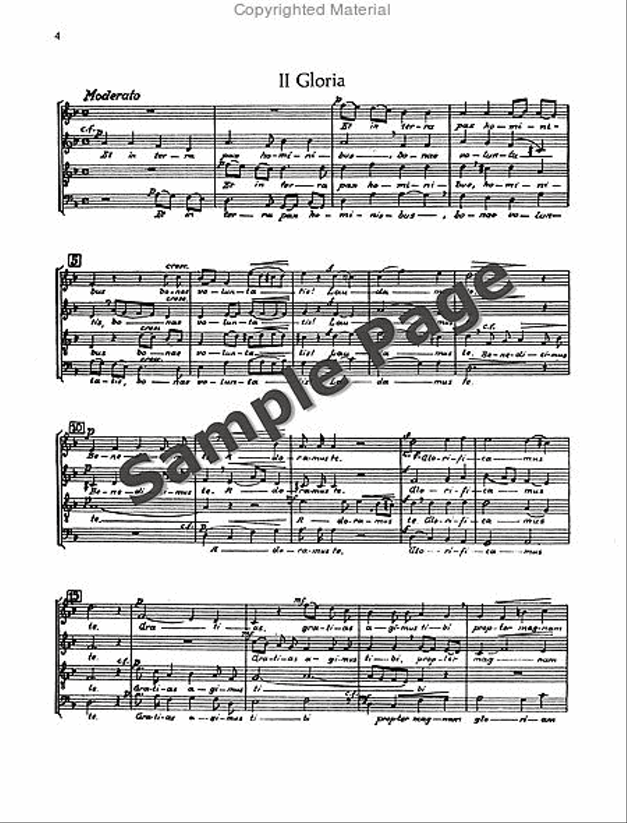 Mass in D Minor 4-Part scores gallery preview page 5