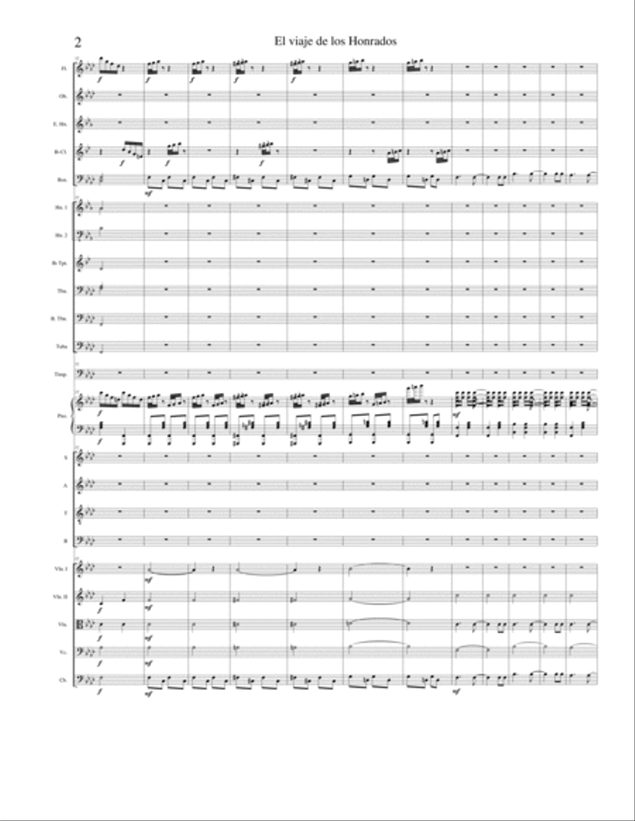 El viaje de los Honrados IV Movimiento Full Orchestra scores gallery preview page 2