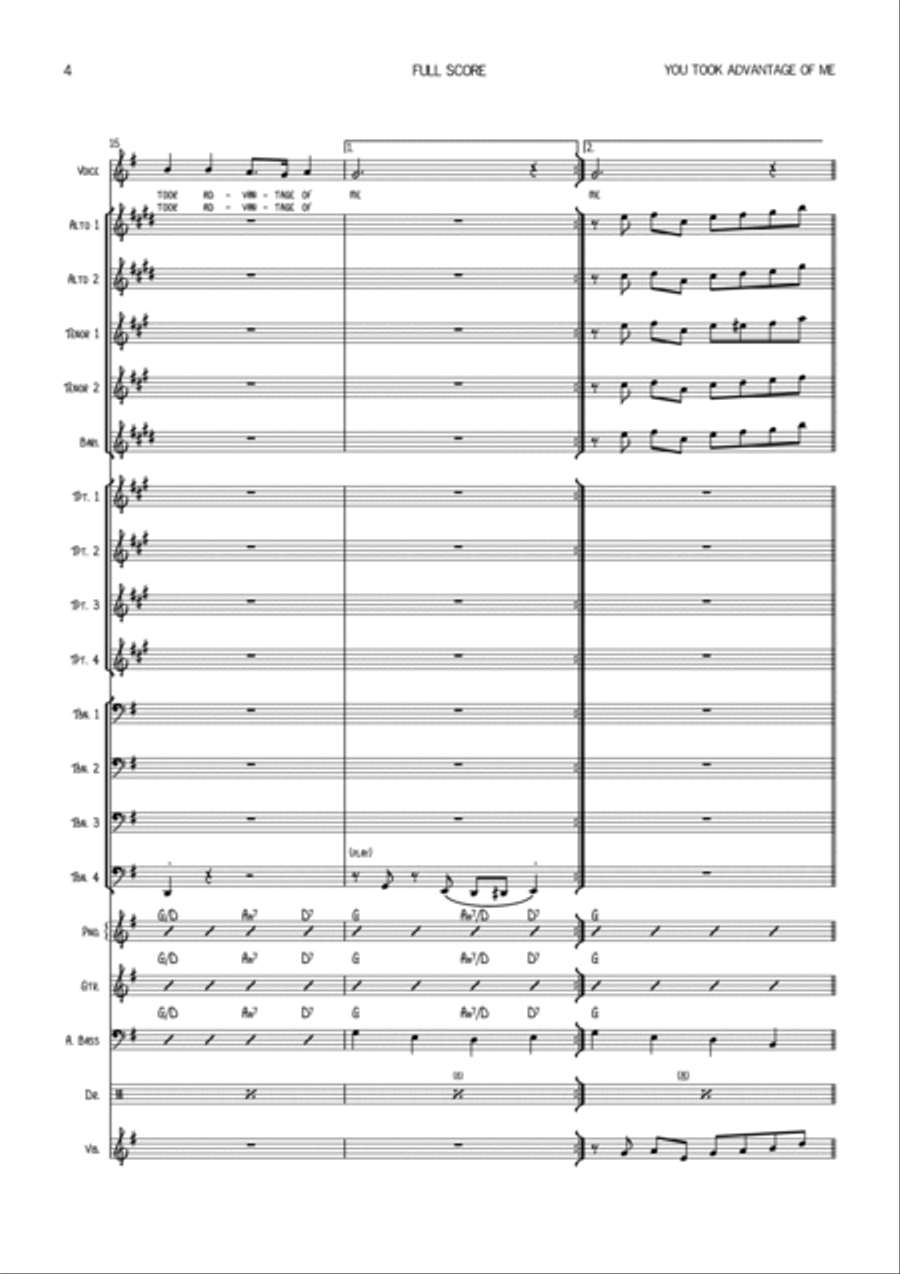 You Took Advantage Of Me Jazz Ensemble scores gallery preview page 4
