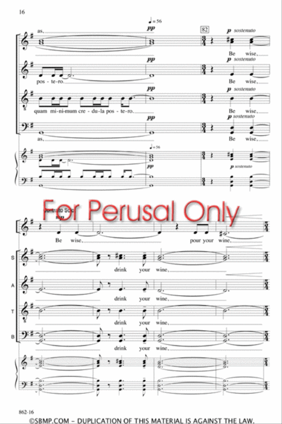 Carpe Diem - SSAATBB Octavo Choir scores gallery preview page 15