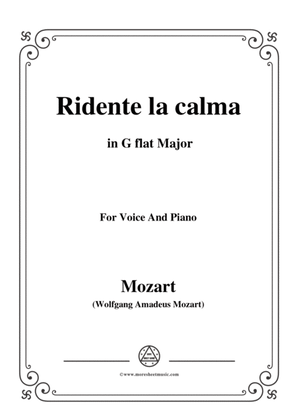 Mozart-Ridente la calma,in G flat Major,for Voice and Piano