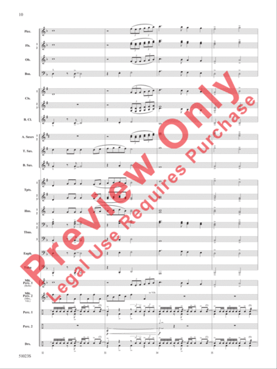 Walkin' Down Christmas Lane Concert Band scores gallery preview page 11