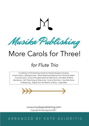 Book cover for More Carols for Three - Flute Trio
