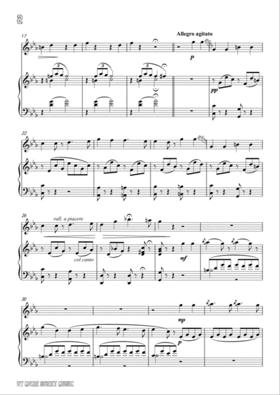 Bellini-L'abbandono,for Violin and Piano Voice scores gallery preview page 4