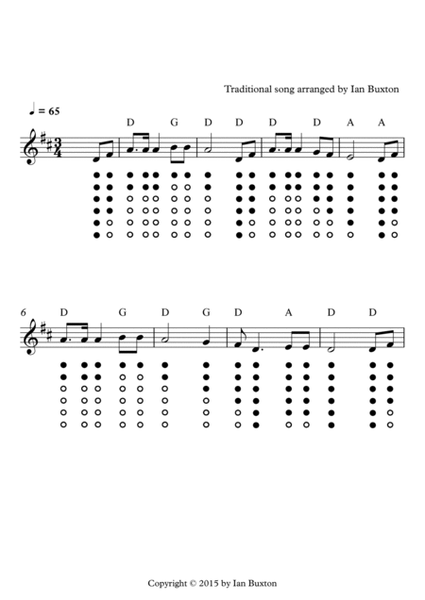 Kumbaya for Tin whistle with chords image number null