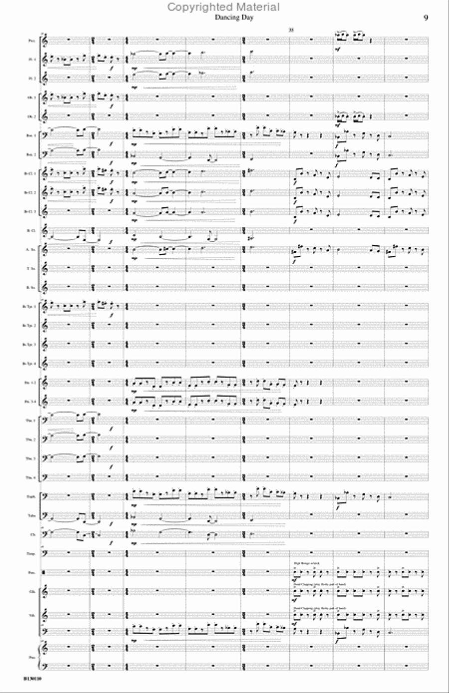 Dancing Day Dancing Day Concert Band scores gallery preview page 10