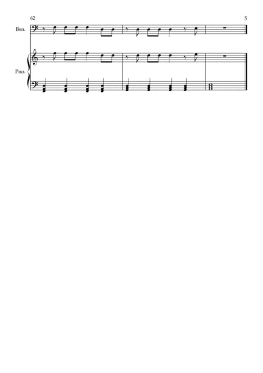 Flowers Bassoon scores gallery preview page 5