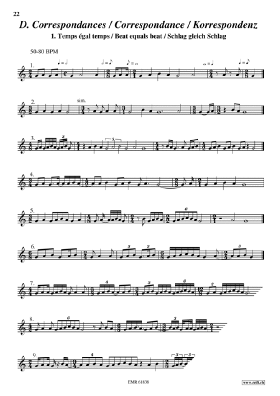 Exercices Rythmiques Volume 2 Cornet scores gallery preview page 12