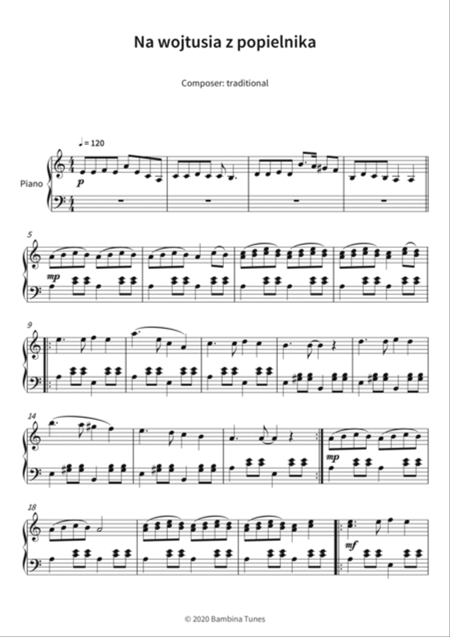 Na wojtusia z popielnika Piano Solo scores gallery preview page 3