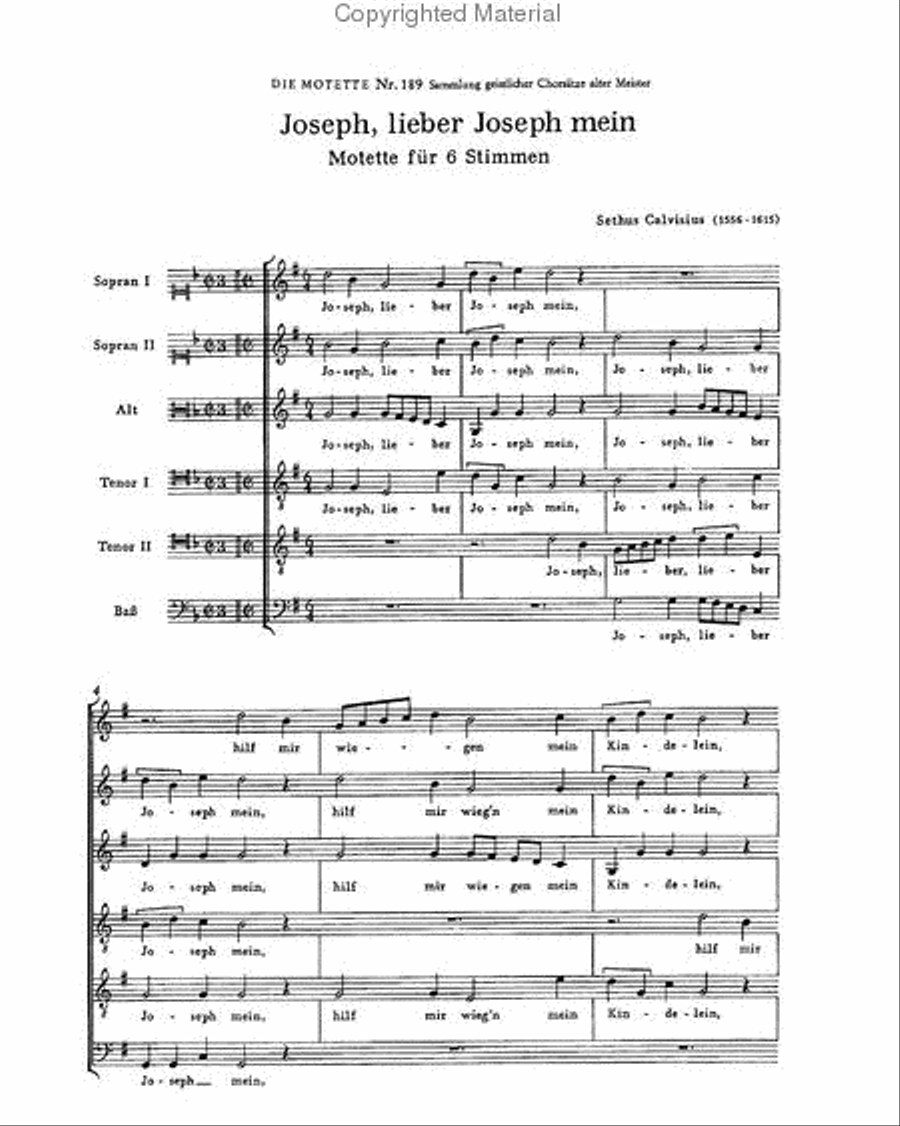 Joseph, lieber Joseph mein Choir scores gallery preview page 6