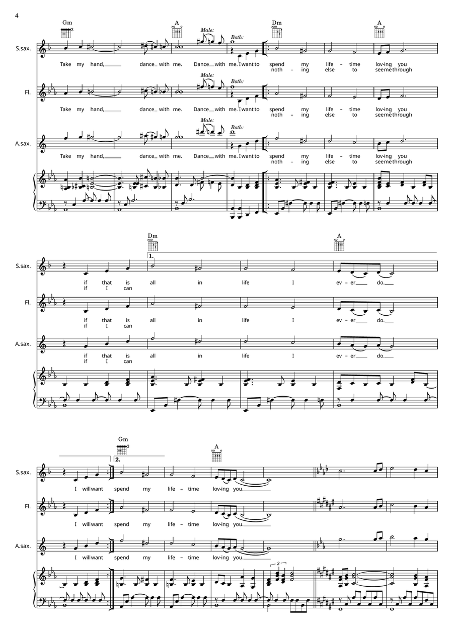 I Want To Spend My Lifetime Loving You Voice scores gallery preview page 4