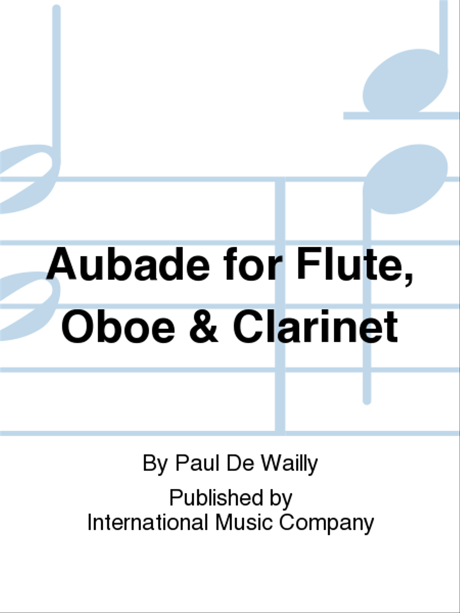 Aubade For Flute, Oboe & Clarinet Clarinet scores gallery preview page 1
