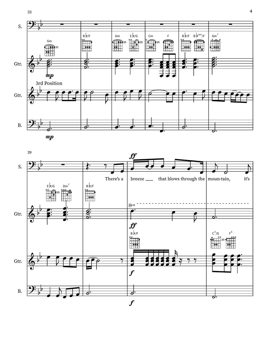 In Sickness Original Score 1A Small Ensemble scores gallery preview page 4