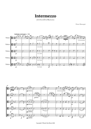 Intermezzo from Cavalleria Rusticana by Mascagni for Viola Quintet