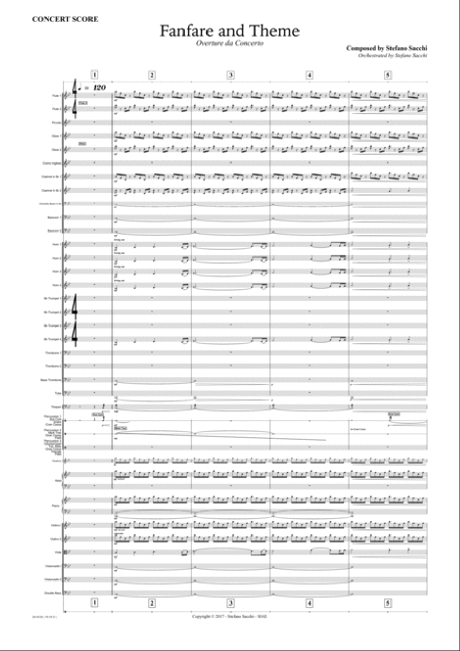 Fanfare and Theme Full Orchestra scores gallery preview page 4