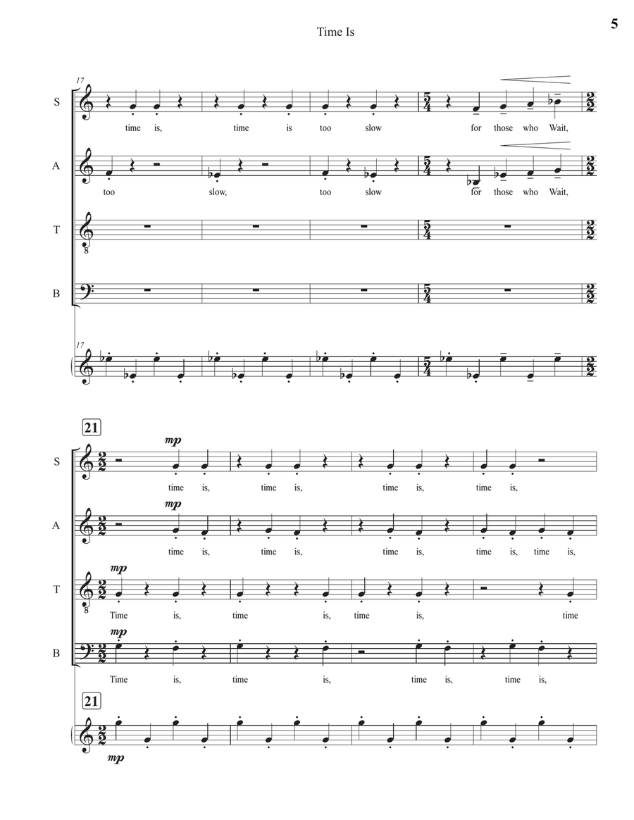 Time Is 4-Part scores gallery preview page 5