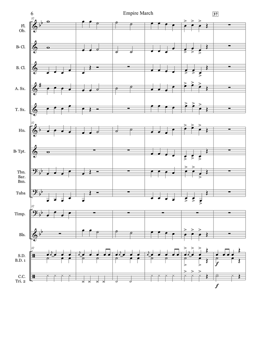 Empire March Concert Band scores gallery preview page 6