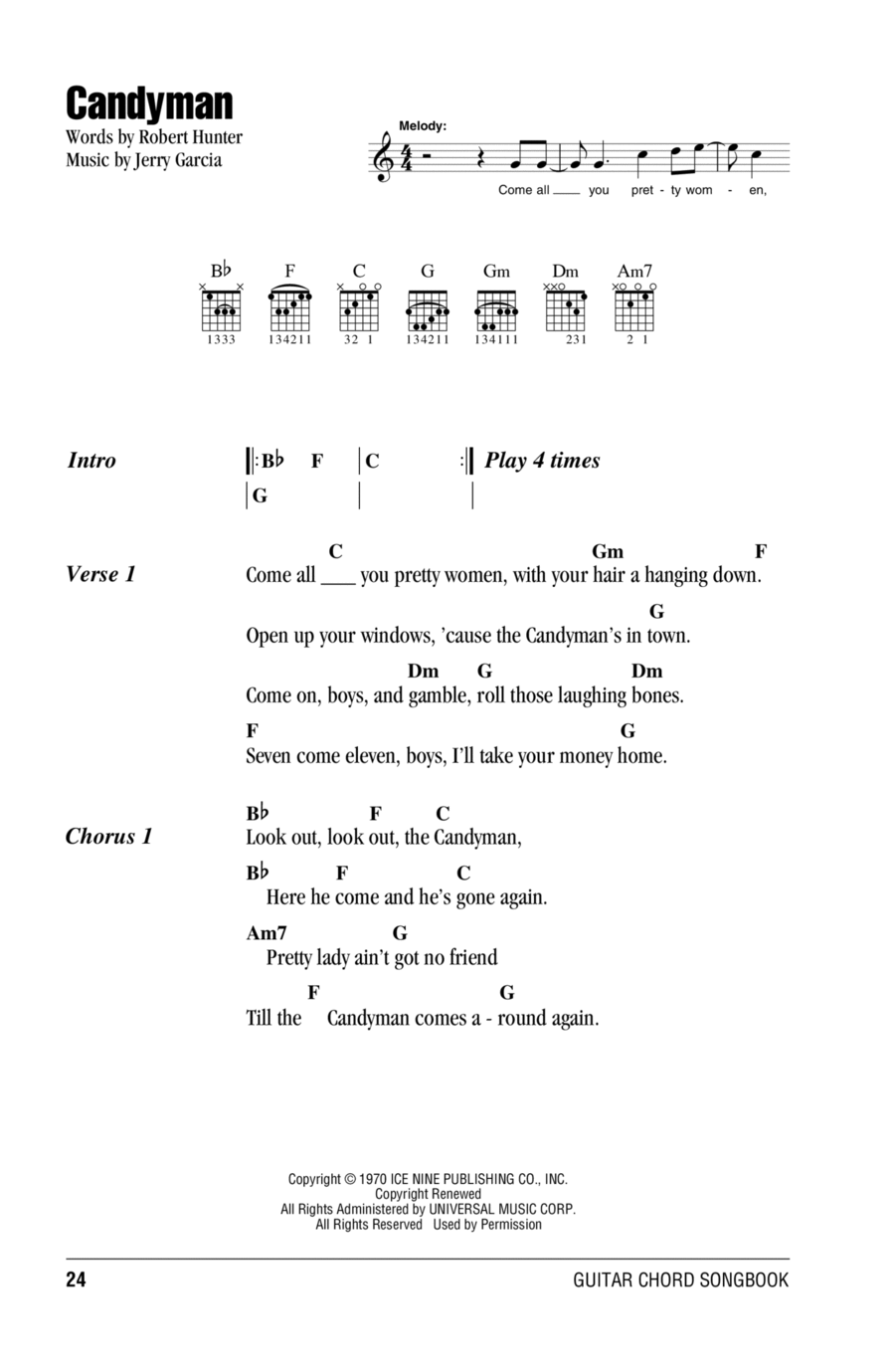 Candyman Acoustic Guitar scores gallery preview page 1