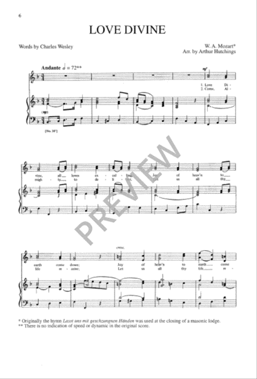 O mysterium ineffabile / Love Divine Unison Choir scores gallery preview page 4