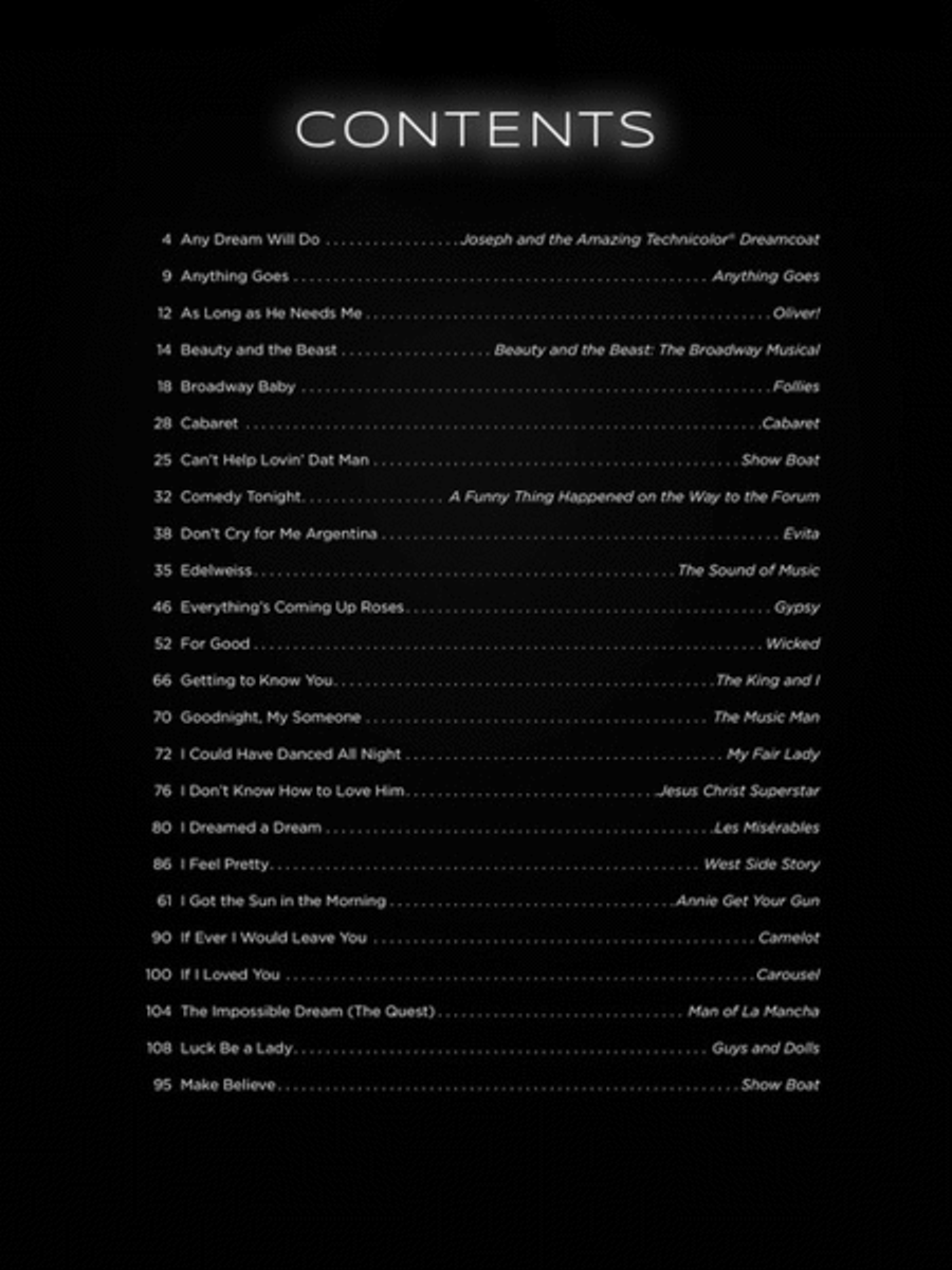 First 50 Broadway Songs You Should Sing Voice scores gallery preview page 2