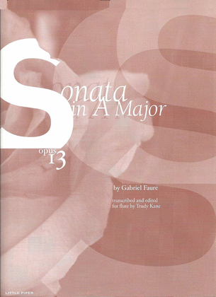 Book cover for Sonata in A Major Op 13