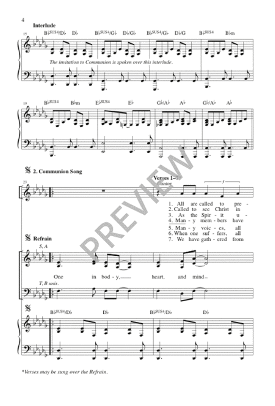 One in Body, Heart, and Mind 3-Part scores gallery preview page 4