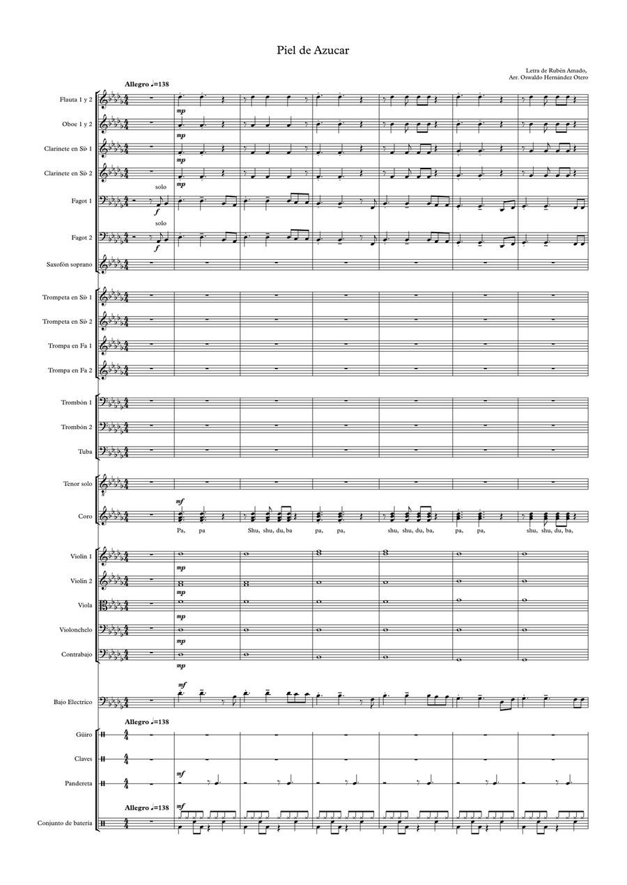 Piel De Azucar 4-Part scores gallery preview page 2