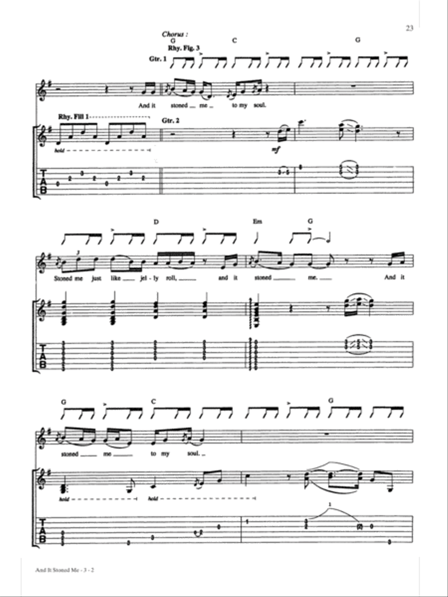 And It Stoned Me And It Stoned Me Guitar Tablature scores gallery preview page 2