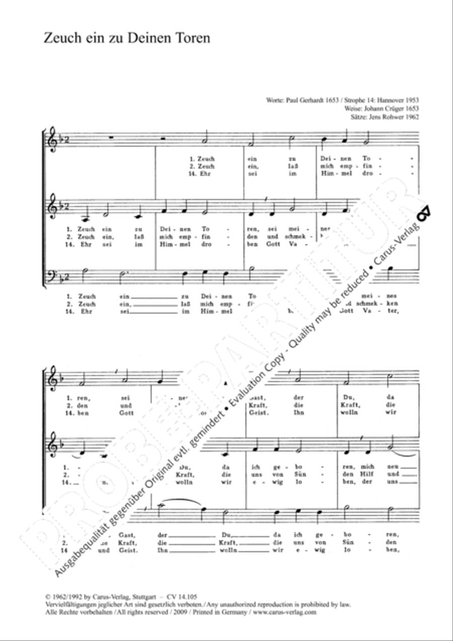 Zeuch ein zu deinen Toren SA scores gallery preview page 5