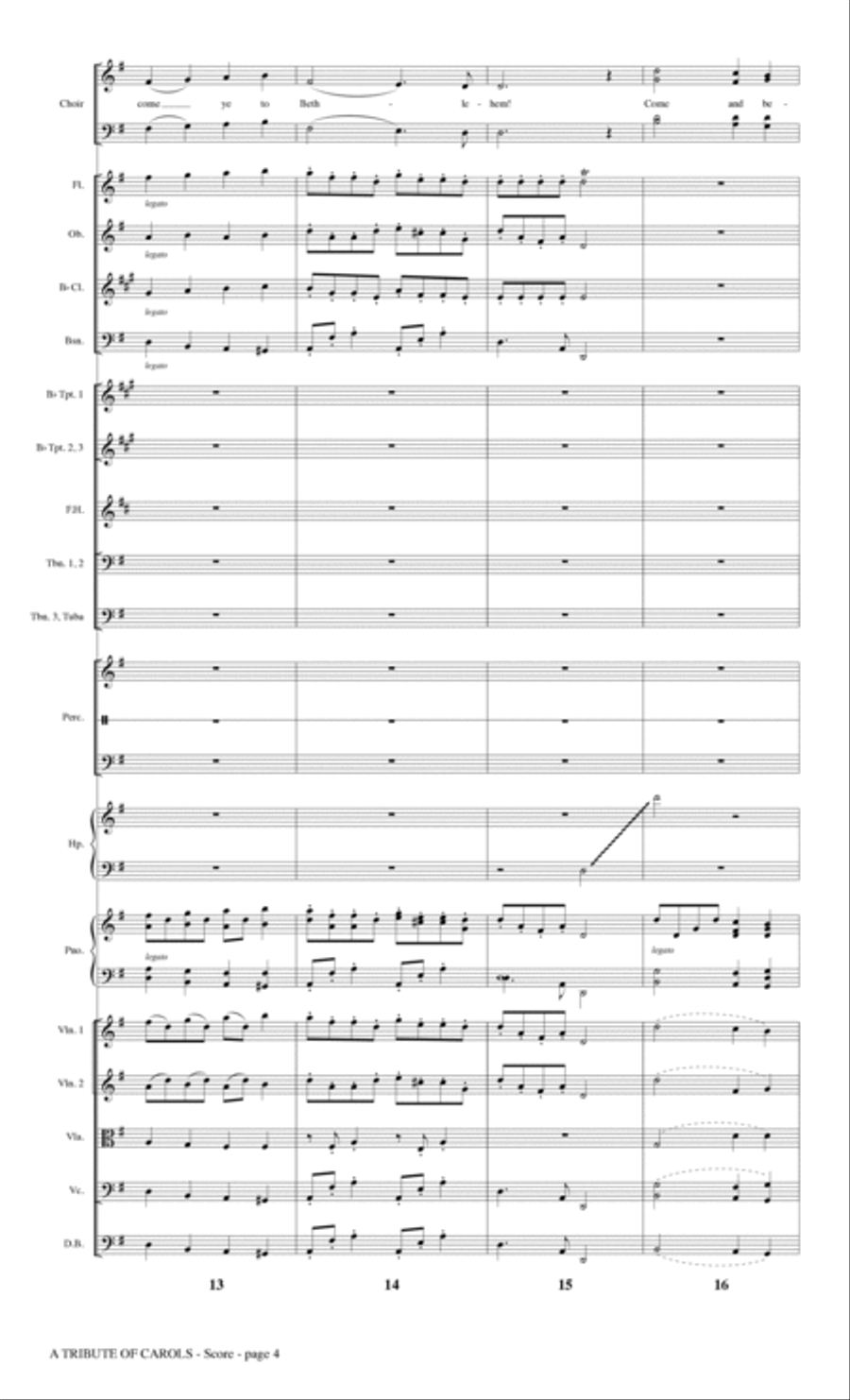 A Tribute of Carols - Full Score Choir scores gallery preview page 4