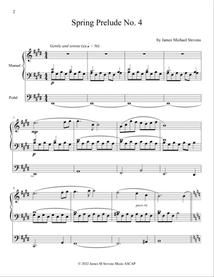 Spring Prelude No. 4 for Organ Organ Solo scores gallery preview page 2