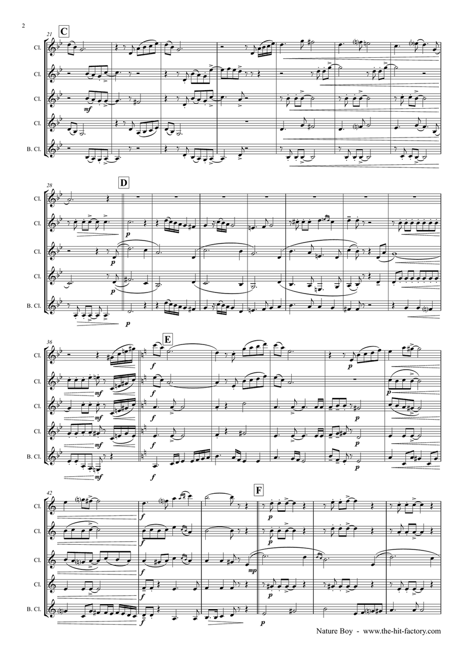 Nature Boy Woodwind Ensemble scores gallery preview page 2