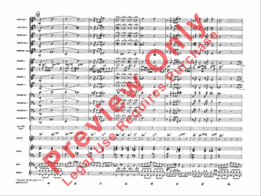'Round Midnight Jazz Ensemble scores gallery preview page 9