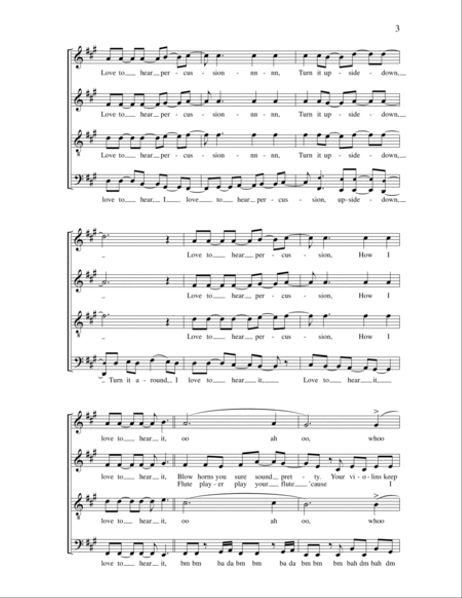Turn The Beat Around 4-Part scores gallery preview page 3
