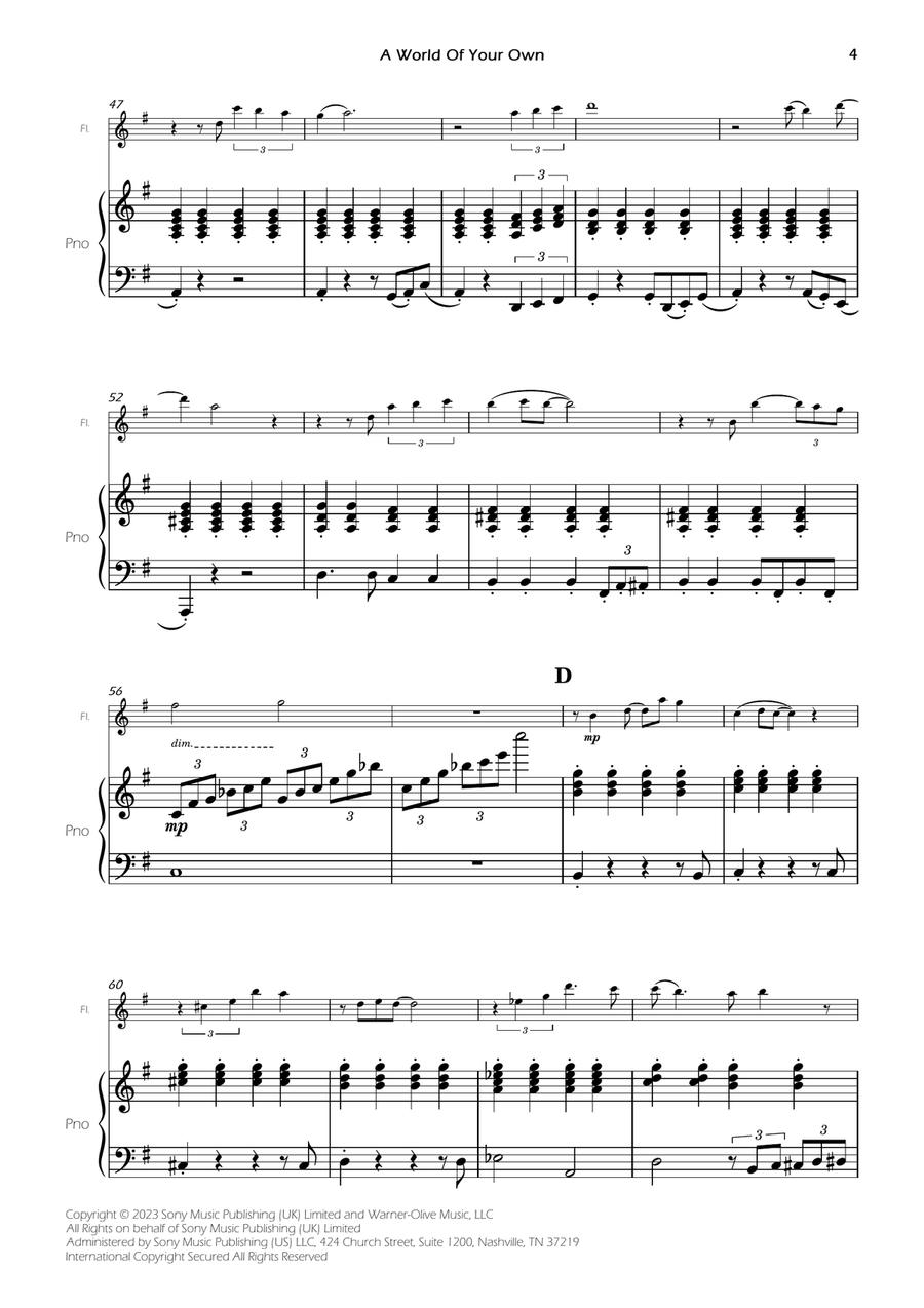 A World Of Your Own Flute scores gallery preview page 6